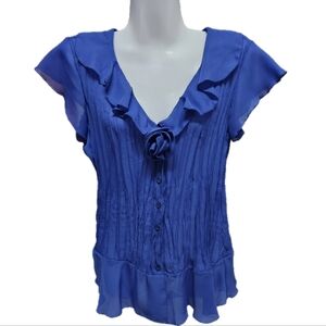 Sheer Ruffled Blouse